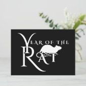 Jahr der Ratte Einladung (Stehend Vorderseite)