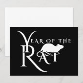 Jahr der Ratte Einladung (Vorne/Hinten)