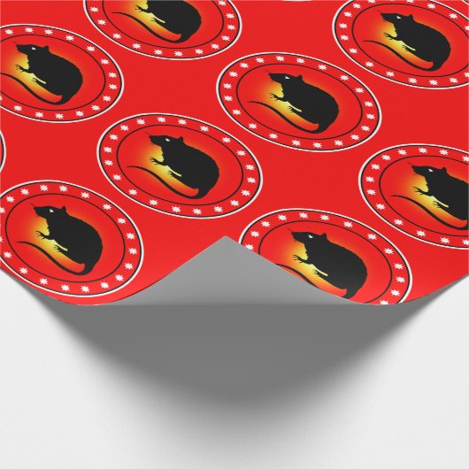 Jahr der Ratte Geschenkpapier (Ecke)
