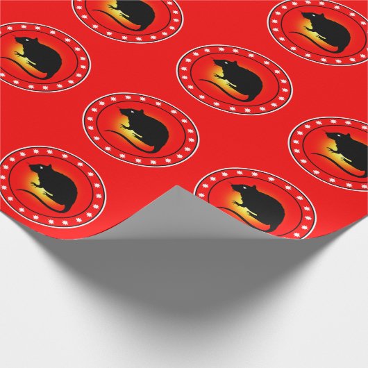 Jahr der Ratte Geschenkpapier (Ecke)