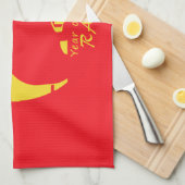 Jahr der Ratte Geschirrtuch (Viertel Falte)