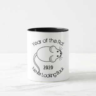 Jahr der Ratte nie Blick zurück 2020 Vision Tasse
