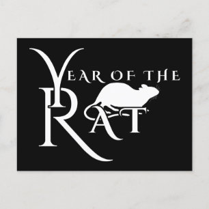 Jahr der Ratte Postkarte