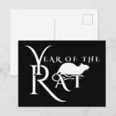 Jahr der Ratte Postkarte (Vorne/Hinten)