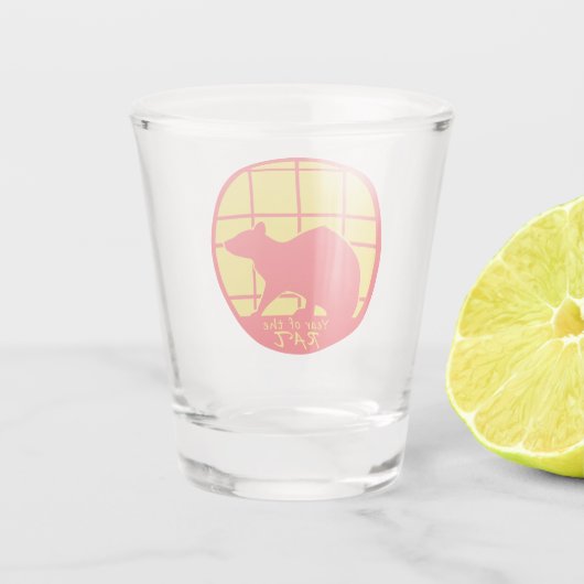 Jahr der Ratte Schnapsglas (Rückseite)