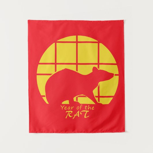 Jahr der Ratte Wandteppich (Vorderseite)