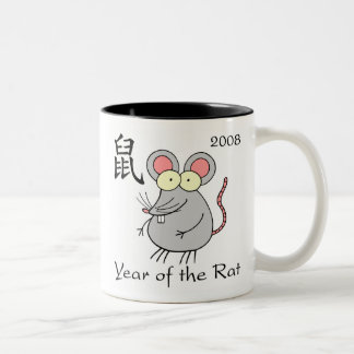 Jahr der Ratten-Tasse Zweifarbige Tasse