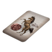 Jahr der roten chinesischen Tierkunst Magnet (Linke Seite)