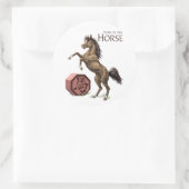 Jahr der roten chinesischen Tierkunst Runder Aufkleber (Tasche)