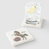 Jahr der roten chinesischen Tierkunst Steinuntersetzer (Seitenansicht)