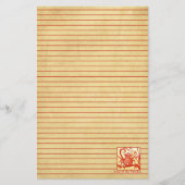 Jahr der roten Farbe des Affen Briefpapier (Vorderseite)