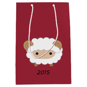 Jahr der Schaf-Geschenk-Tasche 2015 Mittlere Geschenktüte