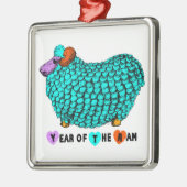 Jahr der Schafe oder Ziegen - Ornament Aus Metall (Links)