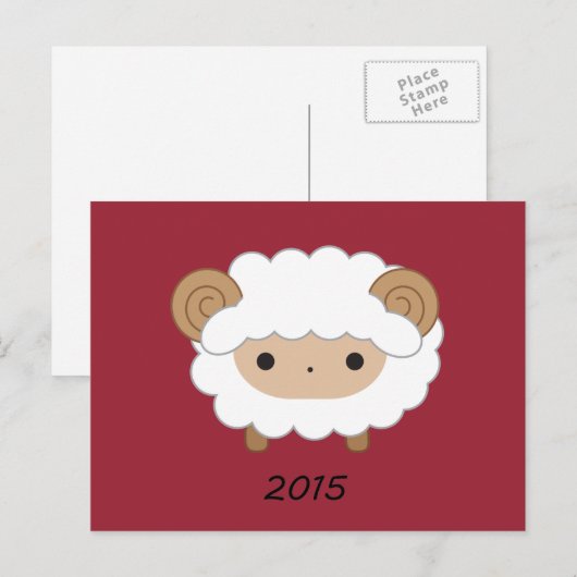Jahr der Schafe - Postkarte 2015 (Vorne/Hinten)