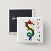 Jahr der Schaltfläche Dragon 2012 Button (Vorne & Hinten)