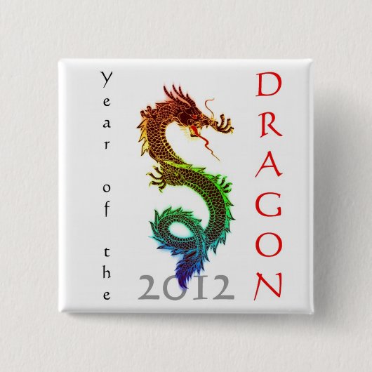 Jahr der Schaltfläche Dragon 2012 Button (Vorderseite)