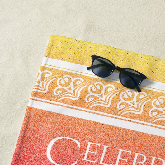 Jahr der Schlange 蛇 Red Gold Chinesisches Neujahr Strandtuch (Beispiel)