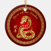 Jahr der Schlange 2013 - Chinesisches Neujahrsfest Keramik Ornament (Vorne)