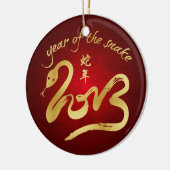 Jahr der Schlange 2013 - Chinesisches Neujahrsfest Keramik Ornament (Links)