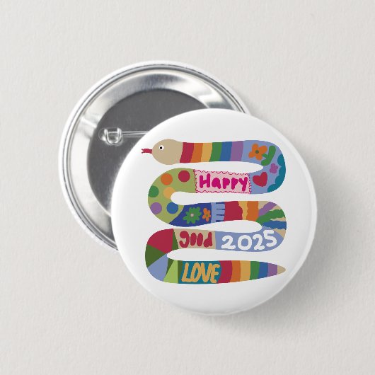 Jahr der Schlange 2025 Button (Vorne & Hinten)