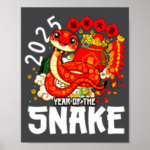 Jahr der Schlange 2025 Chinesisches Neujahr 2025 R Poster