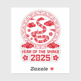 Jahr der Schlange 2025 Chinesisches Neujahr Aufkleber