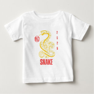 Jahr der Schlange 2025 Gold Baby T-shirt