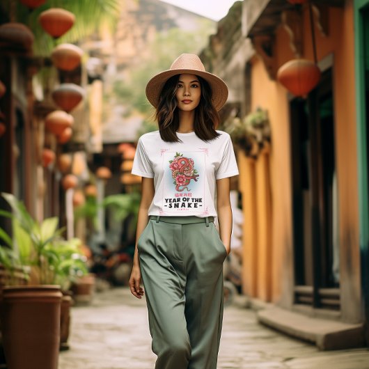 Jahr der Schlange 2025 Japanische Kunst 蛇 年 T-Shirt