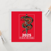 Jahr der Schlange 2025 Karte (Vorderseite/Rückseite Beispiel)