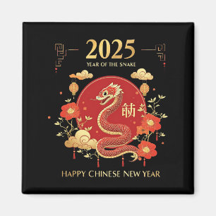 Jahr der Schlange 2025 Lunar Neujahr China Magnet