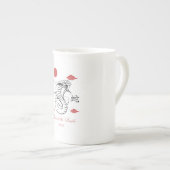 Jahr der Schlange 2025 mit chinesischer Wortschlan Porzellantasse (Vorderseite Rechts)