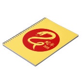 Jahr der Schlange 2025 Neujahr Gold Minimalistisch Notizblock (Linke Seite)