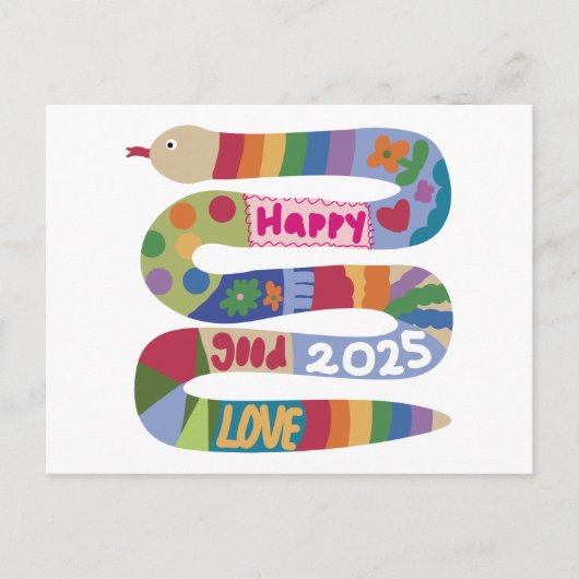 Jahr der Schlange 2025 Postkarte (Vorderseite)