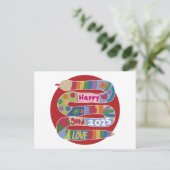 Jahr der Schlange 2025 Postkarte (Stehend Vorderseite)