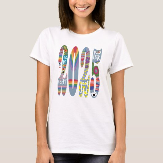 Jahr der Schlange 2025 T-Shirt (Vorderseite)
