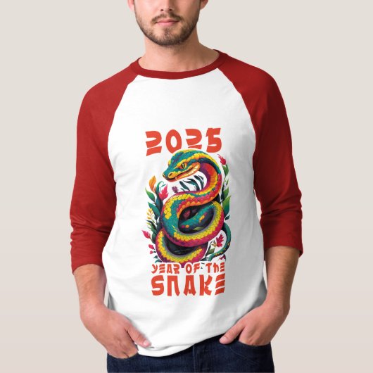 Jahr der Schlange 2025 T-Shirt (Vorderseite)