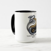 Jahr der Schlange 2025 Yin und Yang Tasse (Vorderseite Links)
