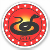 Jahr der Schlange Aufkleber (Vorderseite)