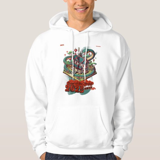 Jahr der Schlange: Chinesisches Neujahr 2025 #07 Hoodie (Vorderseite)