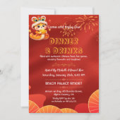 Jahr der Schlange Chinesisches Neujahrsfest Party  Einladung (Vorderseite)