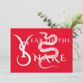 Jahr der Schlange Einladung (Stehend Vorderseite)