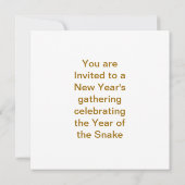 Jahr der Schlange Einladung (Rückseite)