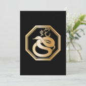 Jahr der Schlange Einladung (Stehend Vorderseite)