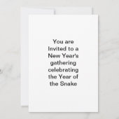 Jahr der Schlange Einladung (Rückseite)