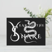 Jahr der Schlange Einladung (Stehend Vorderseite)