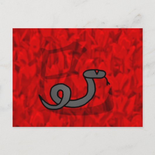 Jahr der Schlange Feiertagspostkarte (Vorderseite)
