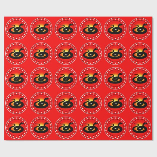 Jahr der Schlange Geschenkpapier (Flach)