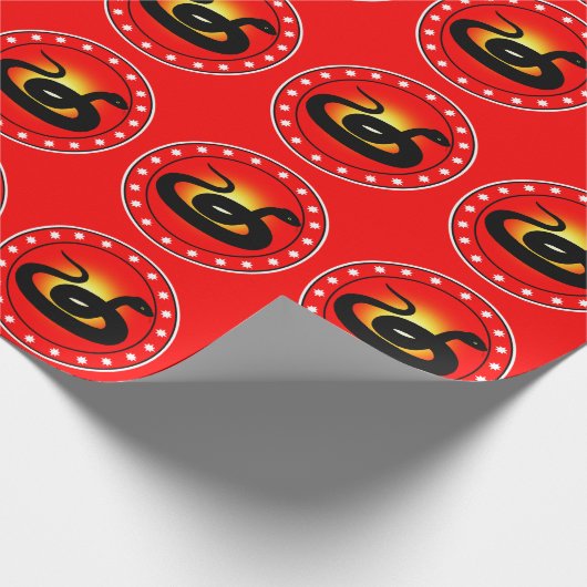 Jahr der Schlange Geschenkpapier (Ecke)