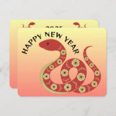 Jahr der Schlange - Karte und Kalender 2025 (Vorne/Hinten)