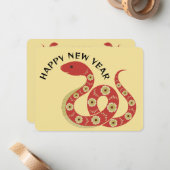 Jahr der Schlange - Karte und Kalender 2025 (Vorderseite/Rückseite Beispiel)